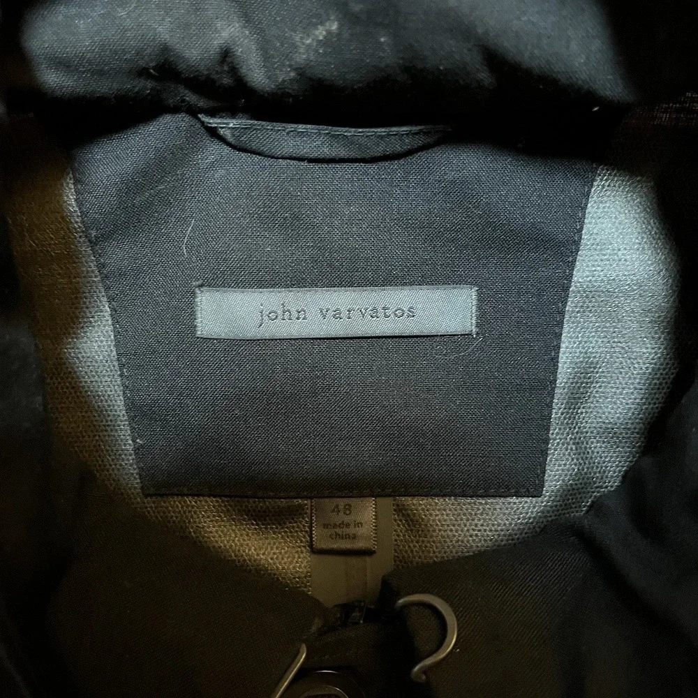 John Varvatos Field Jacket Mens 48 Wool Blend Lined Military Pockets Preppy READ
